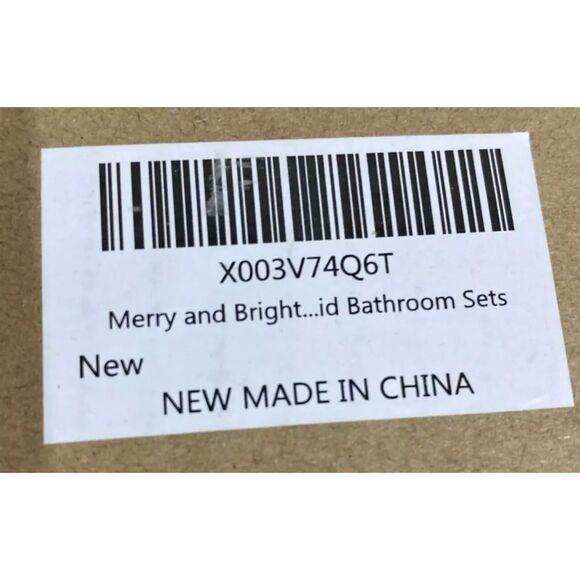 Christmas Bathroom Accessory Sets of 4, Reindeer Christmas Bathroom Decor - Picture 8 of 9